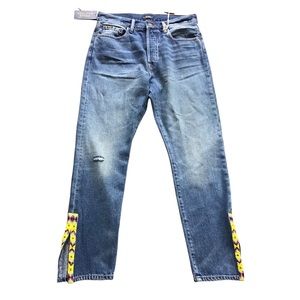 Polo Ralph Lauren Jeans The Callen High Rise Slim Southwest Beaded 29
